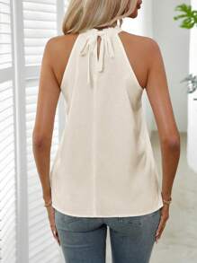 SHEIN Clasi 女士优雅纯色荷叶边吊带背心，夏季