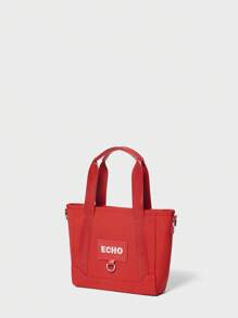SHECARRY Women Top Handle Bags Crossbody Universal For All Seasons For Dinner/Dating/Party/School/Travel/Commute/Shop Bag Dopamine Style Casual Basics Women Top Handle Bags Crossbody English, Quilting Portable Large Capacity Other Printing/Back To School For Students - Red - View 5