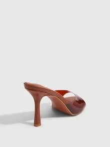 CUCCOO SZL Camel TPU Mule Fashionable & Comfortable Ladies' High Heel Sandals