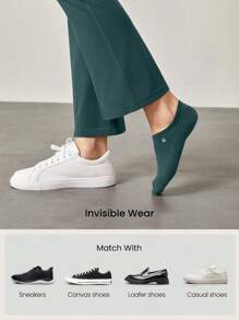 GLOWMODE 3 pares de calcetines invisibles sin aparentar use-para caminar una milla, suaves de agarre diario, para estudio, entrenamiento, gimnasio