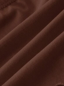 SHEIN MOD Women Halter Twist Knitted Tank Tops, Brown Crop Tops, Summer Sleeveless Top, Music Festival