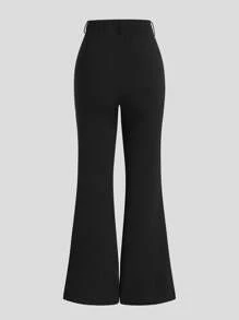 Sweetra Plus Size Fashionable Casual Skinny Flare Pants, Suitable For Commuting, Summer