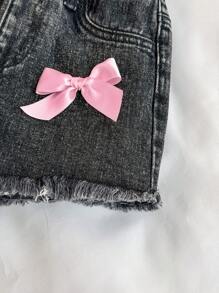 SHEIN Young Girls Denim Two Pieces Outfits - Multicolor - View 6