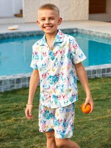 Tween Boys Sets Summerholiday,Summer,Travel,Getaway - Multicolor - View 1