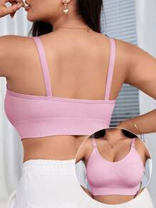 1pc Women Wireless Seamless Bra - Baby Pink - View 2