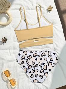 Teen Girl Vacation Beach Bikini Set - Multicolor - View 2