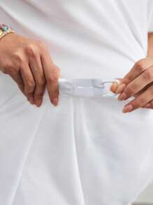 SHEIN Maternity Two Pieces Suits - White - View 4