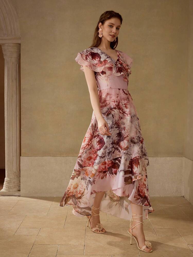 FLOWY FLORAL PRINT DRESS