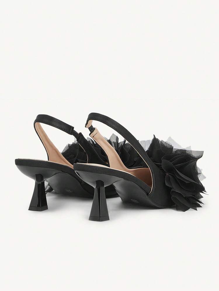 CUCCOO CHICEST Silver Pointed Toe Women's High Heels With Unique Strap Design, Elegant & Commuting-Suitable