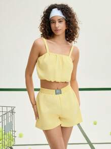 SHEIN MOD Women Two Pieces Outfits For Daily Wear - Yellow - View 6
