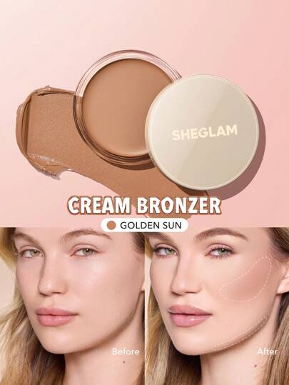 Silk Haze Cream Bronzer-Golden Sun Contour Cream Non-Greasy Long Lasting Natural Bronzer Contouring Weightless Contour Brand Beauty Makeup Face Paint Cosmetic For Women Girls Perfect For Fall Winter Ideal For Y2K Fancy Fashion Suitable For Birthday Christmas Present Party Ready Best Color