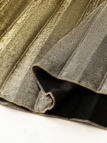 Modelyn Elegant High-End Goddess Versatile Asymmetrical Layered Ribbon Flare Plus Size Skirt Fall Cloth For Women - Gold - View 8