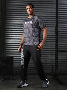 Gym Rark Men's Drawstring Sports Pants, Fashionable Suitable For Workout Clothes Running Pants Sweat Pants - Black - View 5