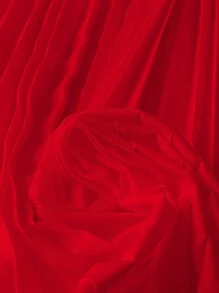 Rometta Abito da donna elegante con pieghe, taglia comoda, colore rosso, adatto per feste, compleanni e Natale - Multicolore - Visualizzare 5