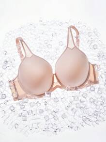 LUVLETTE Plus Dream Curve Air Full Coverage Airy Breathable Sheer Mesh Spacer Cup Bra Pink Minimizer Bra