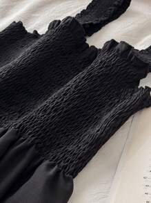 WESTFADE Young 3pcs Girls Ribbed Striped Cropped Camisole, Match With Mom, Casual All-Match Versatile Black & White Camisoles For Daily Outings