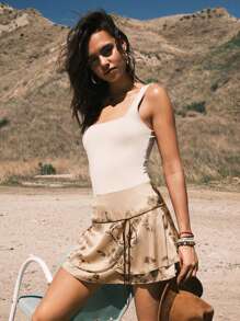 Easelle Renaissance Jahrmarkt eleganter vintage Blume Muster Rock, Rave Outfits Festival Sommer Boho Damenmode