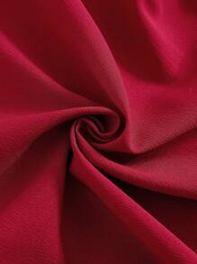 女孩优雅两件套薰衣草花卉印花长裤和长袖睡衣，夏季家居服 - 酒紅色 - 查看 3