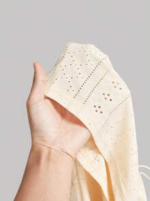 SHEIN MOD 大码黄色T恤，胸部褶皱，腰部收紧，袖口宽