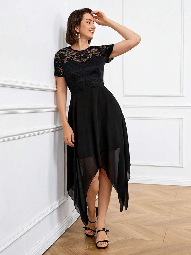 Women Summer Casual Midi Dress Short Sleeve, Solid Color