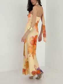 Aloruh Vestido largo para mujer, de moda para el verano - Amarillo - Ver 5