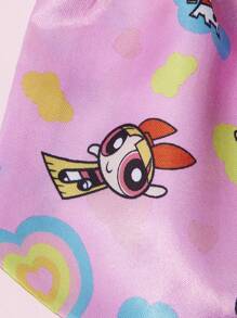 THE POWERPUFF GIRLS X SHEIN 1 件可爱卡通花朵、泡泡、毛茛图案蝴蝶结发夹、发夹 - 粉色 - 查看 3
