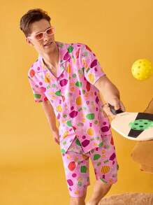 Happy Jammies Fun Cartoon Funny Mischievous Men Pajama Set - Multicolor - View 4