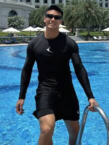 DAZY Summer Animal Pattern Print Men's Beach Set, Hawaiian