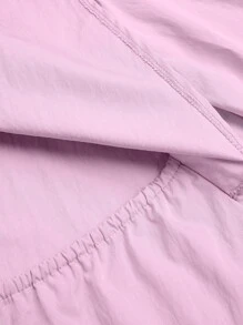 SHEIN Unity Women Plus Size Long Cross Tie Shirt - Pink - View 6