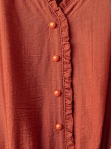 Rusticease Abito estivo casual da donna con scollo a V, maniche corte, mini lunghezza, con ricamo floreale