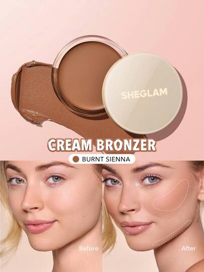 Silk Haze Cream Bronzer-Gebrannte Siena Konturcreme, Nicht Fettend, Langanhaltend, NatüRlicher Bronzer, Konturierung, Schwerelose Kontur Marke SchöNheit Make-Up Kosmetik FüR Damen MäDchen Perfekt FüR Herbst Winter Ideal FüR Y2K Schick Mode Geeignet FüR Geburtstag Weihnachten PräSent Party Fertig Beste Farbe
