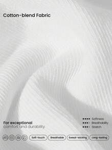 GLOWMODE 6 Pairs Comfort In Motion Breathable Mesh Compression Socks Logo Embroidery Daily Casual Vacation Wear - White - View 6