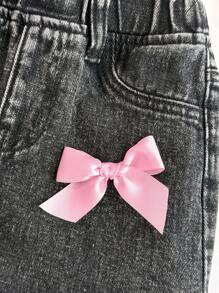 SHEIN Young Girls Denim Two Pieces Outfits - Multicolor - View 5