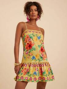 Travachic Damen Mode Sommer Blume Muster Trägerkleid, Sommer, Sommer Outfits für Frauen, Sommer Kleidung, Strand Outfits für Frauen, Sommer Kleider für Frauen