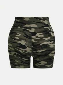 SHEIN LUNE Plus Size Women Summer Leopard Print 2 Pieces Set With Leggings - Multicolor - View 6