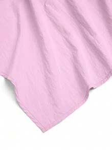 SHEIN Unity Women Plus Size Long Cross Tie Shirt - Pink - View 5