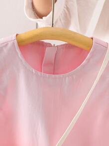 SHEIN Girls' Summer Mermaid Tail Dress With Flower Trim, Princess Style With Mini Bag, New Design - Pink - View 6