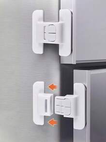 2/1对白色冰箱锁、饮水机门和抽屉柜锁、家具保护装置、返校用品