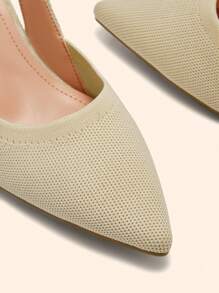 CUCCOO BASICS Cuccoo Backstrap High Heel Shoes For Daily Wear - Beige - View 5