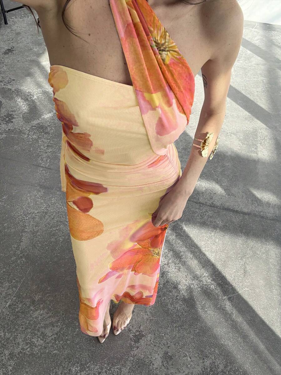 Aloruh Vestido largo para mujer, de moda para el verano - Amarillo - Ver 1