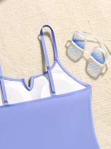 SHEIN 少女海滩度假分体泳衣套装