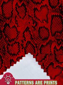 Slaydiva Animal Print Pattern Casual Simple Long Sleeve Bodycon Midi Dress For Plus Size, Suitable For Valentine's Day - Multicolor - View 3