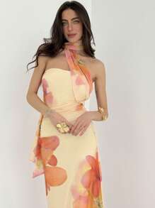 Aloruh Vestido largo para mujer, de moda para el verano - Amarillo - Ver 8