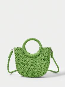 SHECARRY Women's Bohemian Style Casual Large Capacity Tote Handbag - Green - View 2