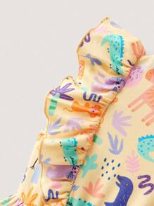 SHEIN Vestidos de verano con estampado de animales para niñas jóvenes - Multicolor - Ver 9