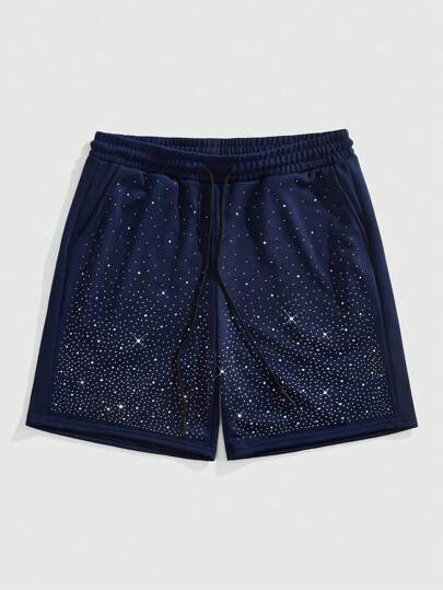 Shorts brillants ornés de diamants à la mode pour hommes, été