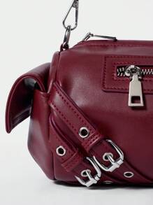 SHECARRY Borsa a tracolla da donna alla moda, personalizzata, di stile urban chic Y2K, con decorazioni a rivetto, adatta per San Valentino, stile di moda Y2K anni 2000, borsa gotica punk per donne