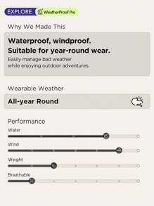 OutZeal WaterProof WindProof Reflective Detail Outdoor Jacket Trench Coat 3L Functional Fabric For Hiking