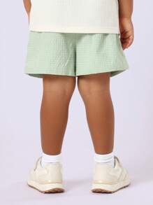 SUMWON Kids Seersucker Swim Shorts Summer Beach Pool Athletic Drawstring Bottoms Vacation Sport Swimming Trunks Quick Drying Surfing Board Shorts