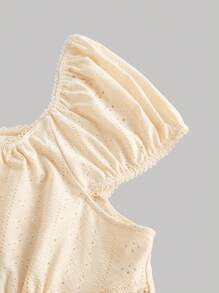 SHEIN MOD 大码黄色T恤，胸部褶皱，腰部收紧，袖口宽